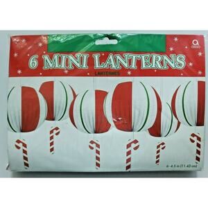 1990's Amscan Mini Lanterns Christmas Theme New In Packaging